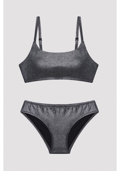 Genç Kız Silver Bandeau Çok Renkli Bikini Takımı