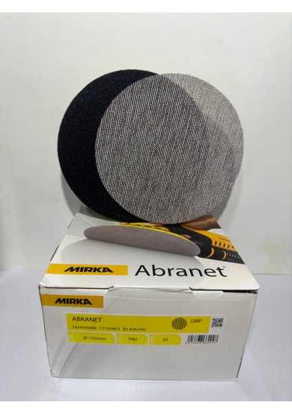 Abranet 150MM Cırtlı (5’li Paket) P80 Kum Zımpara