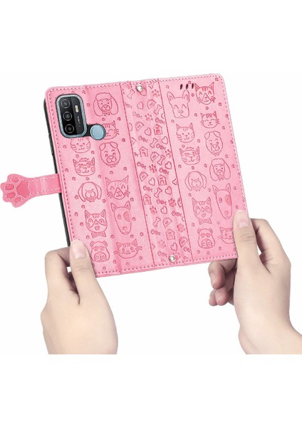 Oppo A53 2020 Için Kılıf Kısa Kayış Kapak Çevirin Kılıf Karikatür Hayvanlar (Yurt Dışından) fırsatları