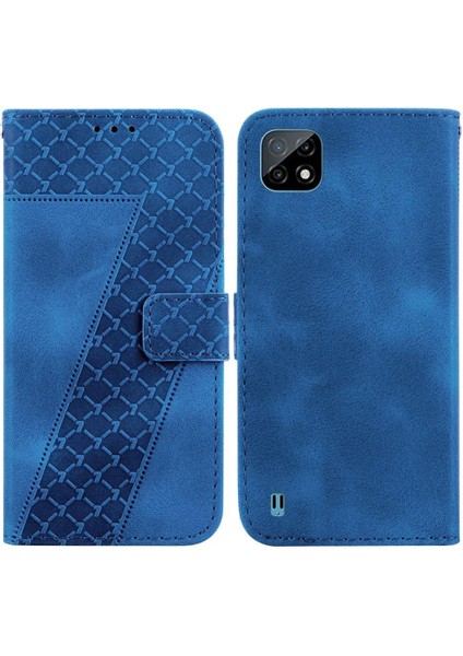 Realme C20/C11 2021 Flip Folio Kapak Için Telefon Kılıfı Kabartmalı Desen Pu (Yurt Dışından)