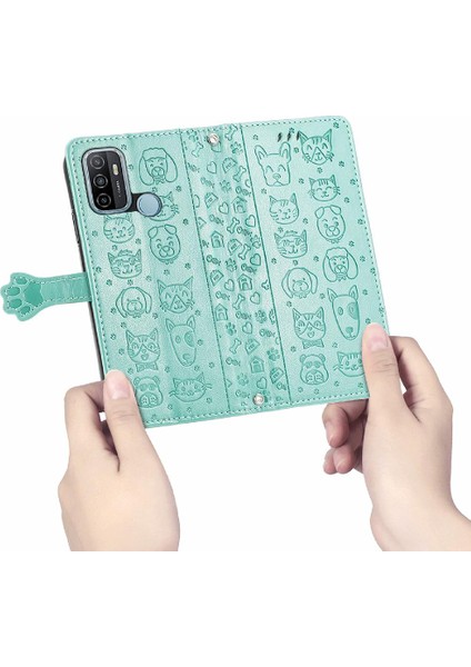 Oppo A53 2020 Için Kılıf Kısa Kayış Kapak Çevirin Kılıf Karikatür Hayvanlar (Yurt Dışından) fırsatları