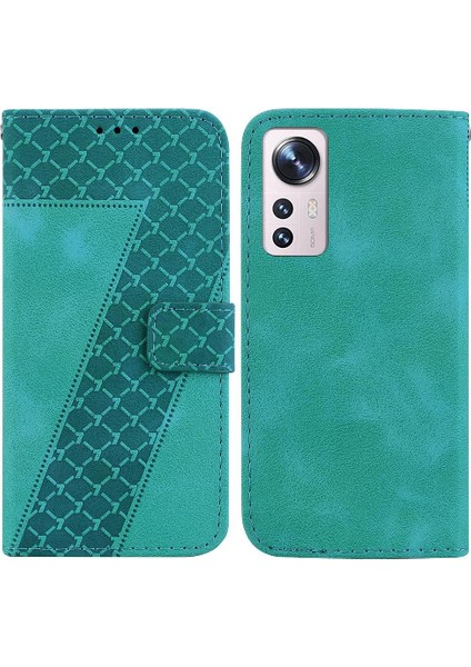 Telefon Kılıfı Için Xiaomi 12 Lite Kabartmalı Desen Pu Deri Cüzdan Çevir Kart (Yurt Dışından)