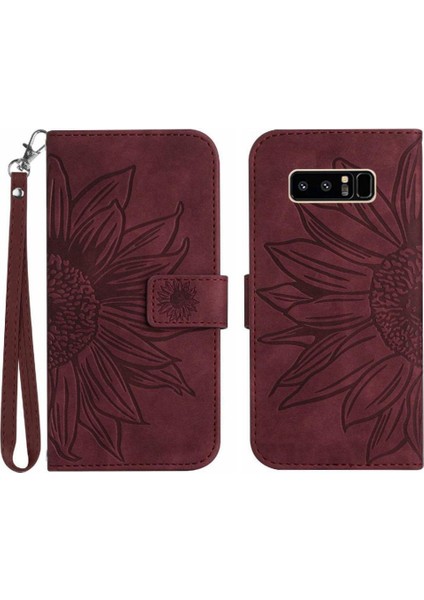 Samsung Galaxy Not 8 Için Kılıf Lüks Pu Deri Çevir Cüzdan Telefon Kılıfı (Yurt Dışından)
