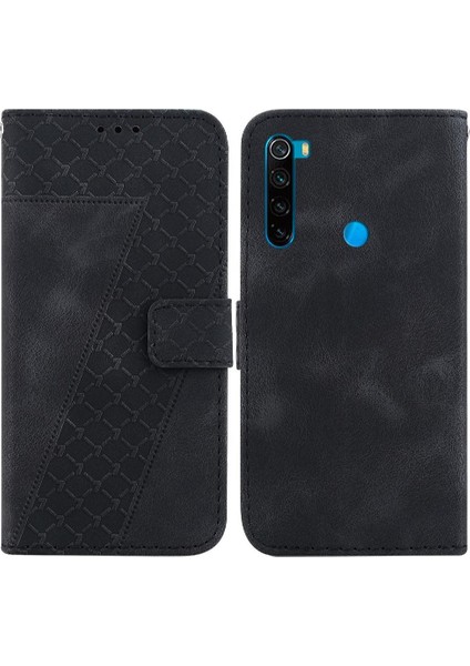 Telefon Kılıfı Için Xiaomi Redmi Not 8t Flip Folio Kapak Cüzdan Kart Yuvası Pu (Yurt Dışından)