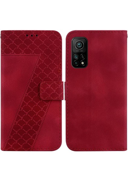 Telefon Kılıfı Için Xiaomi Mi 10T/10T Pro 5g Kabartmalı Desen Flip Folio Kapak (Yurt Dışından)