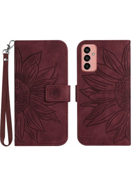 Samsung Galaxy M23 5g Lüks Pu Deri Kart Yuvaları Tutucu ile (Yurt Dışından)