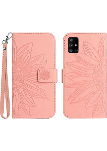 Kart Yuvaları Tutucu ile Samsung Galaxy A71 4g Için Kılıf Kısa Kayış Flip Pu (Yurt Dışından)