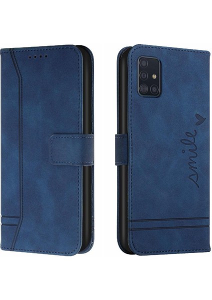 Telefon Kılıfı Için Samsung Galaxy A51 4g Manyetik Kapatma Flip Folio Cüzdan Pu (Yurt Dışından)