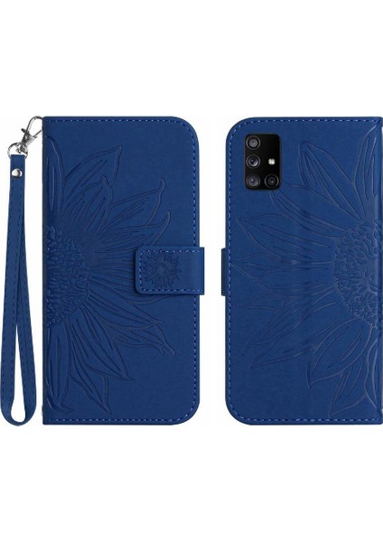 Kart Yuvaları Tutucu ile Samsung Galaxy A71 4g Için Kılıf Kısa Kayış Flip Pu (Yurt Dışından)