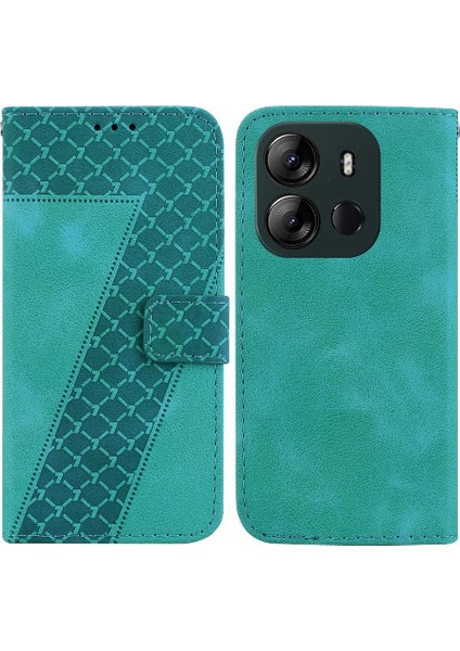 Tecno Pop 7 Pro Kart Yuvası Fonksiyonu Için Telefon Kılıfı Cüzdan Kabartmalı Desen (Yurt Dışından)