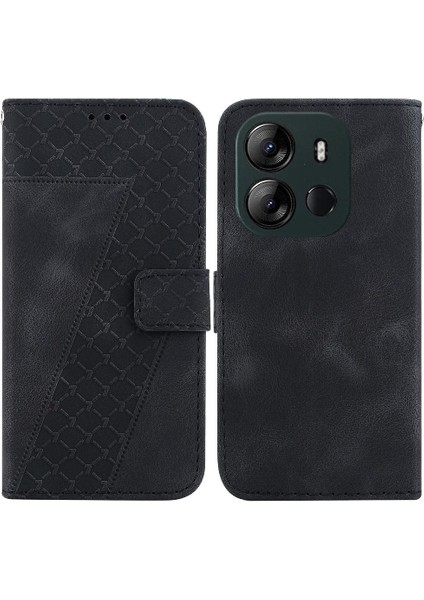 Tecno Pop 7 Pro Kart Yuvası Fonksiyonu Için Telefon Kılıfı Cüzdan Kabartmalı Desen (Yurt Dışından)