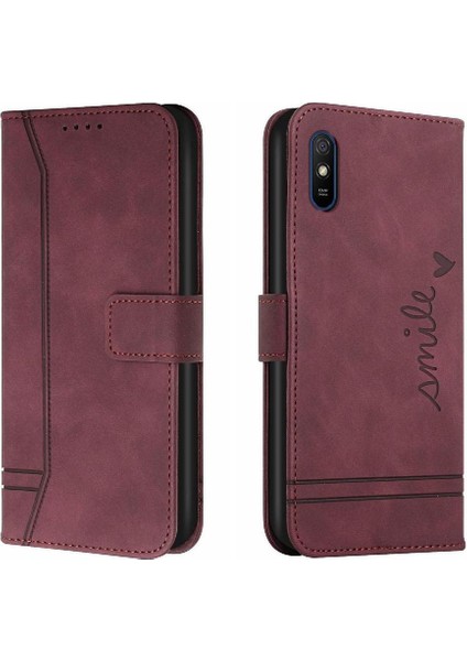 Telefon Kılıfı Için Xiaomi Redmi 9A Kart Yuvaları Kapak Çevirin Folio Cüzdan Manyetik (Yurt Dışından)