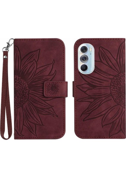 Motorola Kenar 30 Pro Flip Cüzdan Telefon Kılıfı Için Kılıf Lüks Pu Deri (Yurt Dışından)