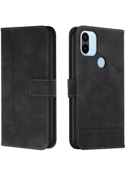 Telefon Kılıfı Için Xiaomi Redmi A1 Artı El Kayışı Çevirme Folyo Cüzdan Kart Pu (Yurt Dışından)