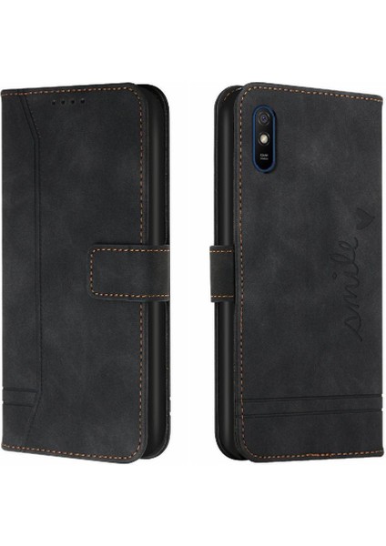 Telefon Kılıfı Için Xiaomi Redmi 9A Kart Yuvaları Kapak Çevirin Folio Cüzdan Manyetik (Yurt Dışından)