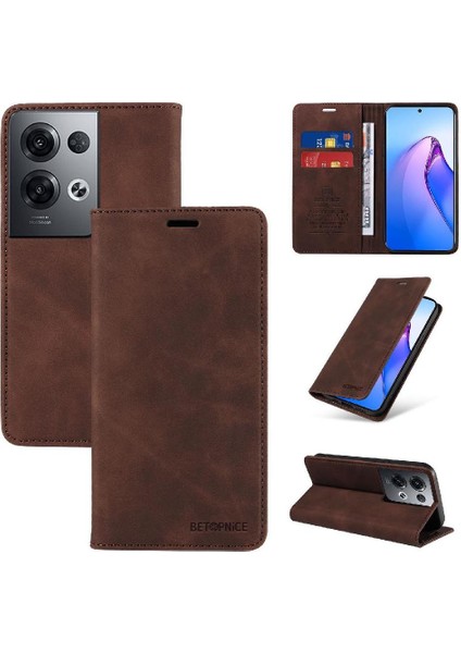 Oppo Oppo 8 Pro 5g Için Kılıf Folio Cüzdan Pu Deri Manyetik Koruyucu (Yurt Dışından)