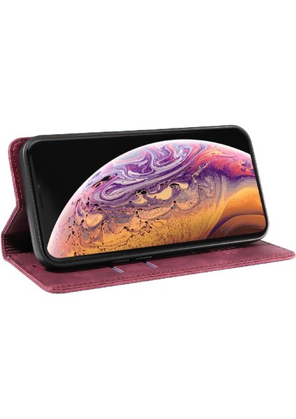 Iphone Xs Max Folio Cüzdan Manyetik Pu Deri Koruyucu Kılıf (Yurt Dışından)