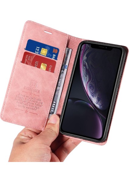 Iphone Xr Için Kılıf Folio Cüzdan Pu Deri Manyetik Koruyucu (Yurt Dışından)