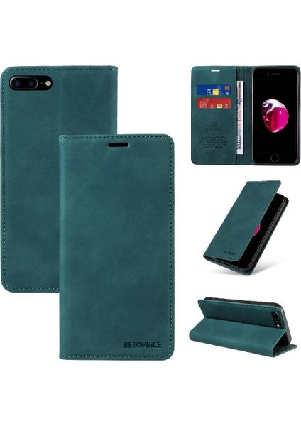 Iphone 8 Için Kılıf Artı/7 Artı Koruyucu Manyetik Folio Cüzdan Pu Deri (Yurt Dışından)