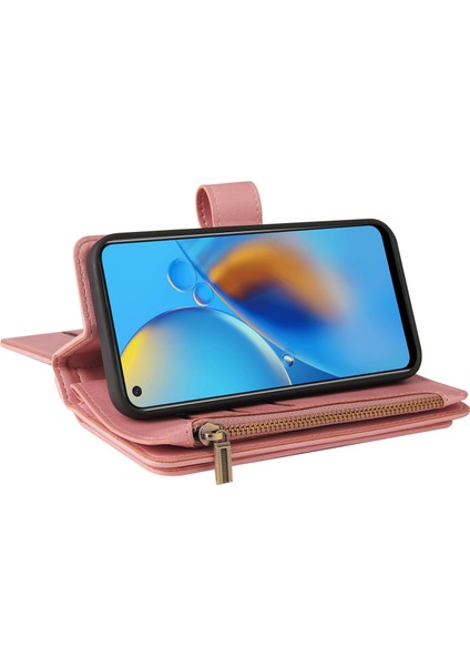 Oppo A74 4G/F19 4g Için Kılıf Pu Deri Manyetik Kapatma Onbeş Kart Yuvaları Fermuar Cep Telefon Kılıfı (Yurt Dışından) indirimleri