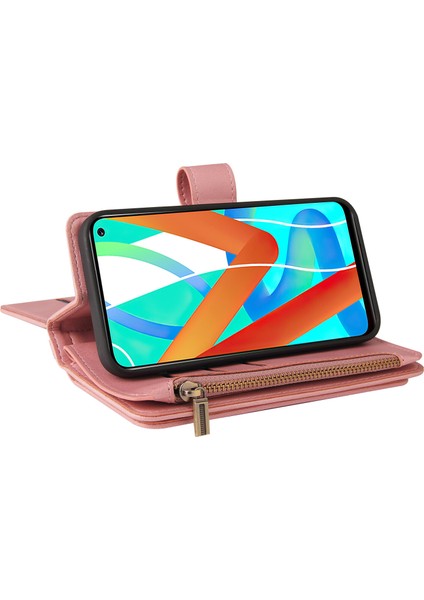 Realme 8 5g Için Kılıf Pu Deri Manyetik Kapatma Onbeş Kart Yuvaları Fermuar Cep Telefon Kılıfı (Yurt Dışından) indirimleri