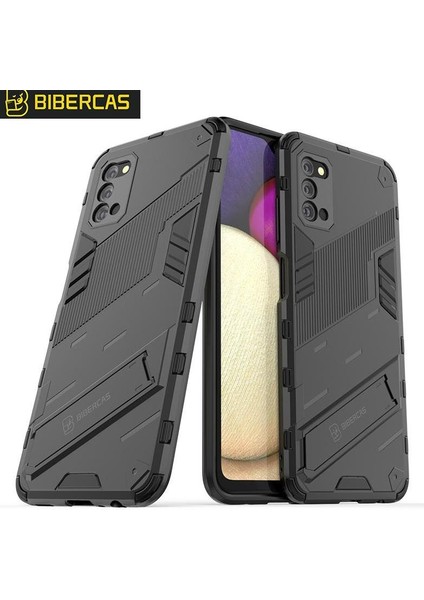 Samsung Galaxy A03S Sağlam Askeri Koruyucu Kapak Kickstand (Yurt Dışından)