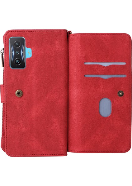 Xiaomi Poco F4 Gt Için Kılıf Pu Deri Manyetik Kapatma Onbeş Kart Yuvaları Fermuar Cep Telefon Kılıfı (Yurt Dışından) indirimleri
