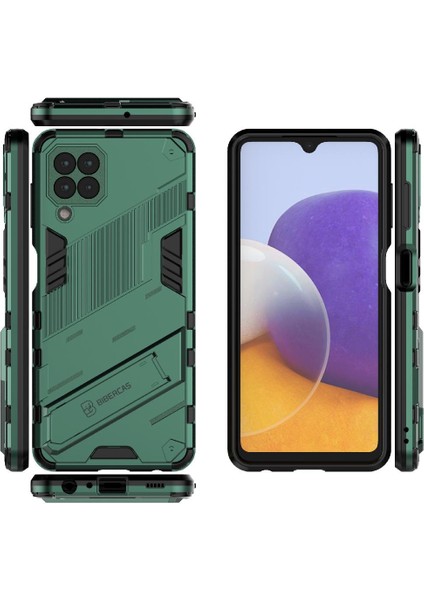 Samsung Galaxy A22 4g Kickstand Koruyucu Kapak Sağlam Askeri Için Kılıf (Yurt Dışından) modelleri