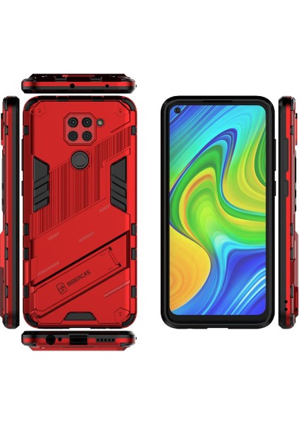 Xiaomi Redmi Not 9 Için Sağlam Askeri Koruyucu Kapak Kickstand (Yurt Dışından) modelleri