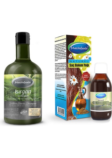 Isırgan Şampuan 400 ml (1 Adet) + Saç Bakım Yağı (1 Adet)