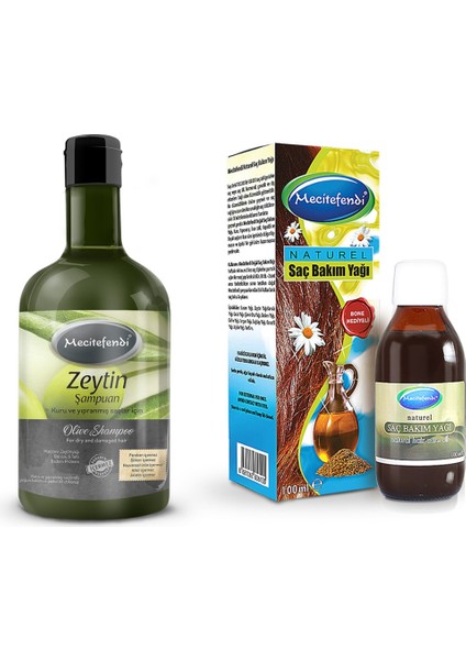 Zeytin Şampuan 400 ml (1 Adet) + Saç Bakım Yağı (1 Adet)