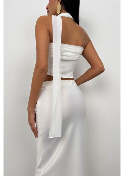 Şal Detay Straplez Bluz indirimleri