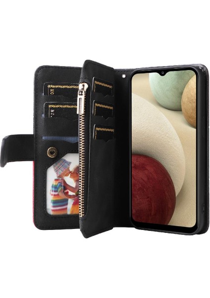 Samsung Galaxy A12/M12 Kickstand Koruyucu Dokuz Kart Yuvaları Tarzı (Yurt Dışından) indirimleri