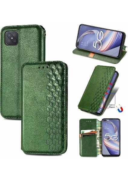 Oppo A92S Flip Kapak Kılıf Için Kılıf Cüzdan Fonksiyonu Zarif (Yurt Dışından)