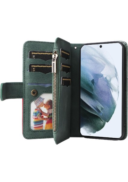 Kart Yuvası Standı Kickstand Koruyucu ile Samsung Galaxy S21 Fe Için Kılıf (Yurt Dışından)