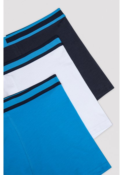 Erkek Blue Tape Çok Renkli 3lü Boxer