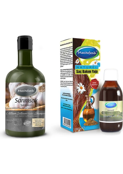 Sarımsak Şampuan 400 ml (1 Adet) + Saç Bakım Yağı (1 Adet)