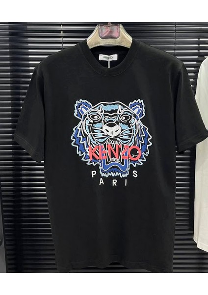 Kenzo Nakış Işlemeli Kaplan Desenli T-Shirt