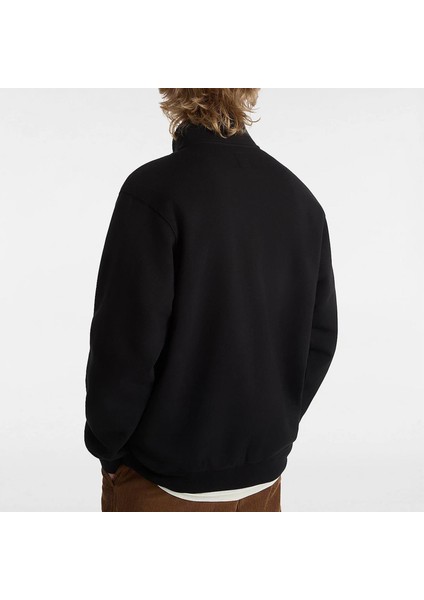Sport Hafl Zip Siyah Sweatshirt