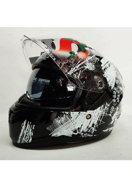 SH-667 Funky Güneş Vizörlü Kapalı Kask