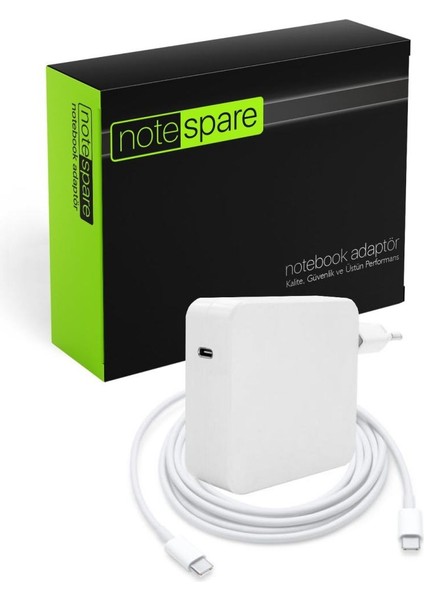 Apple ile Uyumlu Macbook 15" A1990 Adaptör 87W Type-C
