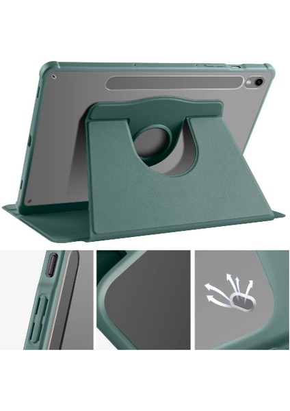 Samsung Galaxy Tab S9 Fe 2023 Yatay ve Dikey Standlı Kalemlikli Smart Thermix Kılıf Sm- X510 X516 modelleri