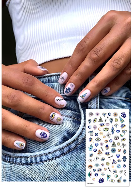 Nazar Boncuğu Göz Yılan Tırnak Dövmesi Nail Art