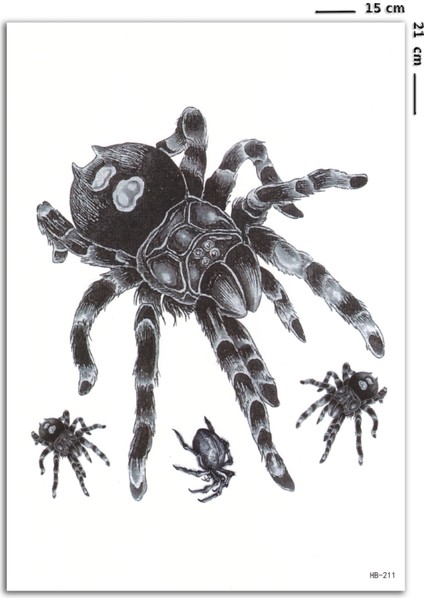 Tarantula Dövmesi Büyük Boy Geçici Tattoo fiyatları