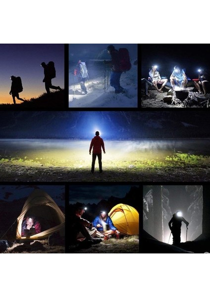 Şarjlı Kafa Lambası Bisiklet Reflektörü Ledli Kamp Kafa Feneri El Feneri 2 Modlu Mıknatıslı fiyatları