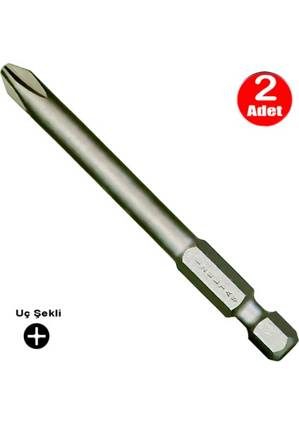 Izeltaş Bits Uç Yıldız Matkap Vidalama Ucu Ph2 x 100 mm - 2 Adet