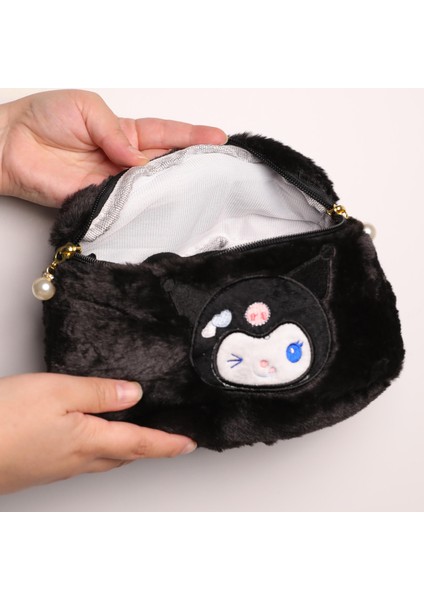Sanrio Kuromi Inci Detaylı Peluş El Çantası Siyah fiyatları