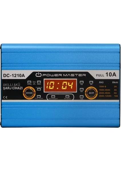 Powermaster DC-1230 12 Volt Max 30 Amper Akü Şarj Cihazı Aleti Oto Araç Karavan Için Uygun Devre Korumalı