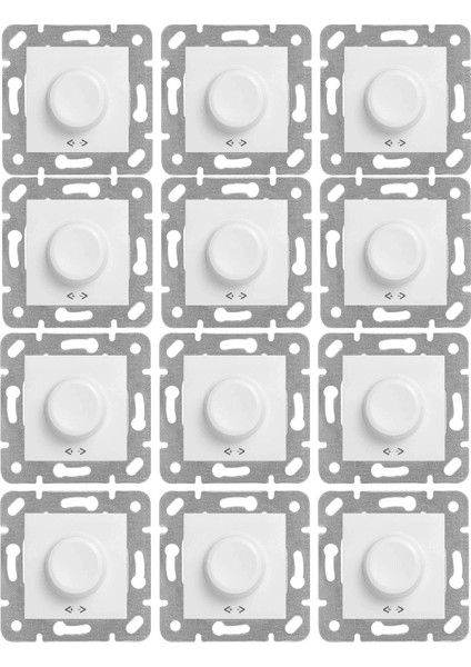 Karre Rotatif Dimmer R 40-600W Beyaz (Çerçeve Dahil) 90967047 (12 Adet)
