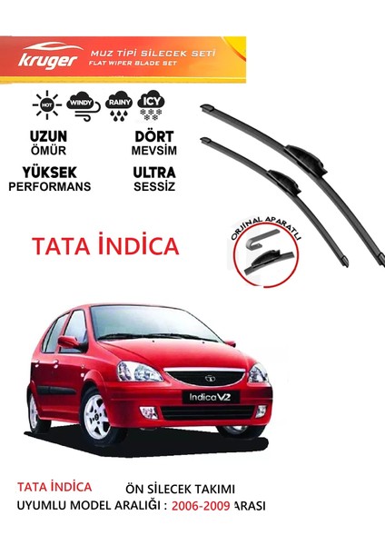 Tata Indica 2006-2009 Arası Muz Silecek Takımı Araca Özel Orijinal Aparat